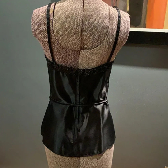 Ten Karats black satin sequin trim camisole, small - Picture 5 of 7